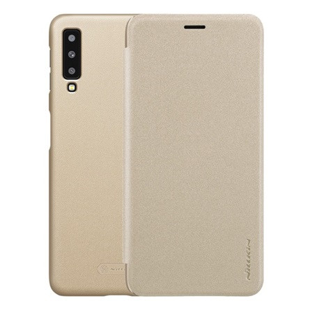 Nillkin Samsung A7 (2018) NILLKIN SPARKLE műanyag telefonvédő FLIP, oldalra nyíló, ARANY