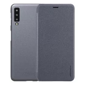   Nillkin Samsung A7 (2018) NILLKIN SPARKLE műanyag telefonvédő FLIP, oldalra nyíló, FEKETE
