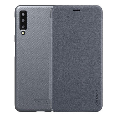 Nillkin Samsung A7 (2018) NILLKIN SPARKLE műanyag telefonvédő FLIP, oldalra nyíló, FEKETE