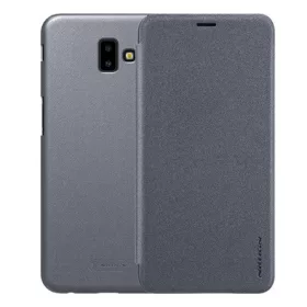   Nillkin Samsung J6 Plus NILLKIN SPARKLE műanyag telefonvédő FLIP, oldalra nyíló, FEKETE