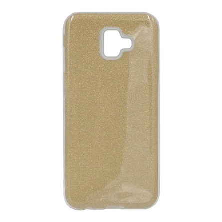Gigapack Samsung J6 Plus Gigapack szilikon telefonvédő műanyag belső, csillogó hátlap, ARANY