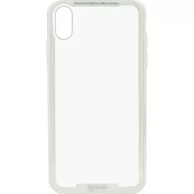   Roar iPhone XS Max 6.5 ROAR Glass Airframe telefonvédő szilikon keret BUMPER, üveg hátlap, FEHÉR