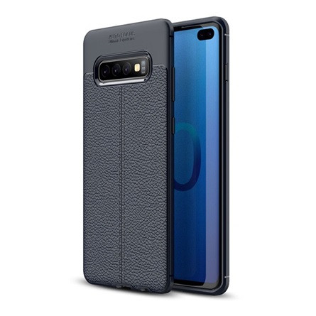 Gigapack Samsung S10 Plus Gigapack szilikon telefonvédő ütésállóság, varrás minta, SÖTÉTKÉK
