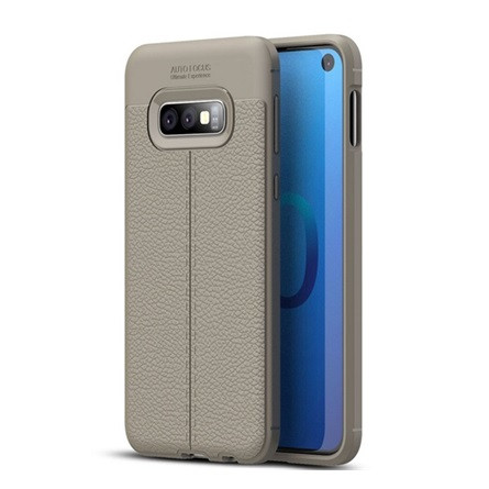 Gigapack Samsung S10e Gigapack szilikon telefonvédő ütésállóság, varrás minta, SZÜRKE