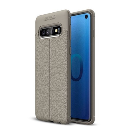 Gigapack Samsung S10 Gigapack szilikon telefonvédő ütésállóság, varrás minta, SZÜRKE