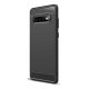 Gigapack Samsung S10 Plus Gigapack szilikon telefonvédő ütésállóság, karbon minta, FEKETE