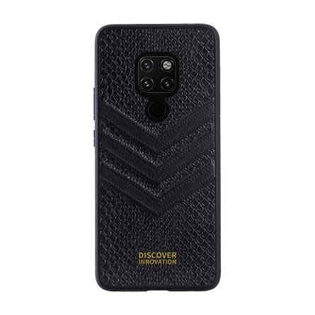Nillkin Huawei Mate 20 NILLKIN PRESTIGE szilikon telefonvédő bőr hatású hátlap, kigyóbőr hatású, FEKETE
