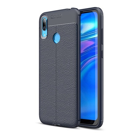 Gigapack Huawei Y7 2019 Gigapack szilikon telefonvédő ütésállóság, varrás minta, SÖTÉTKÉK