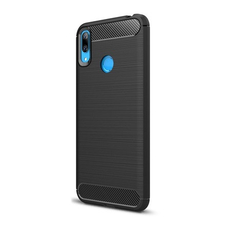 Gigapack Huawei Y7 2019 Gigapack szilikon telefonvédő ütésállóság, karbon minta, FEKETE