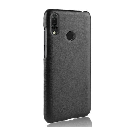 Gigapack Huawei Y7 2019 Gigapack Műanyag telefonvédő bőr hatású FEKETE