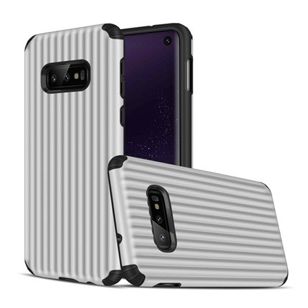 Gigapack Samsung S10e Gigapack Szilikon telefonvédő ütésállóság, dombor minta, EZÜST
