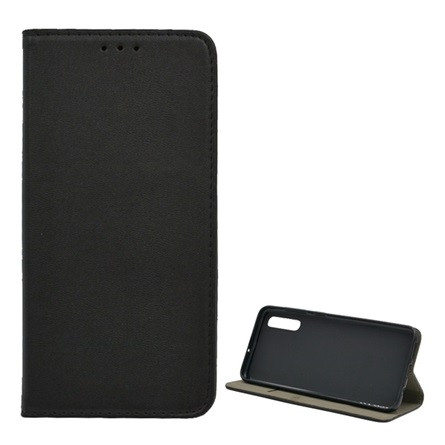 Gigapack Samsung A50s Gigapack Tok álló, bőr hatású FLIP, asztali tartó, FEKETE
