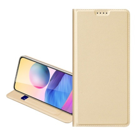 Dux Ducis Samsung A50s DUX DUCIS SKIN PRO tok álló, bőr hatású FLIP, asztali tartó, ARANY