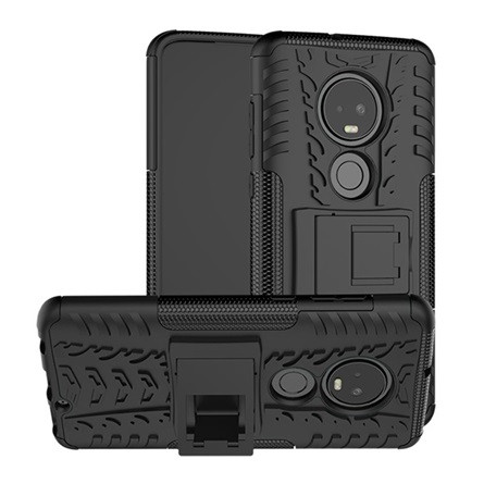 Gigapack Motorola Moto G7 Plus Gigapack Defender szilikon telefonvédő ütésállóság, autógumi, FEKETE