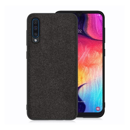 Gigapack Samsung A50s Gigapack Szilikon telefonvédő textil hátlap FEKETE