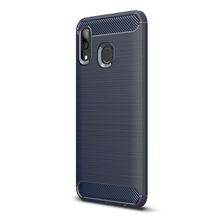 Gigapack Samsung A20 Gigapack Szilikon telefonvédő ütésállóság, karbon minta, SÖTÉTKÉK