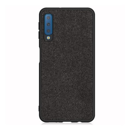 Gigapack Samsung A7 (2018) Gigapack Szilikon telefonvédő textil hátlap FEKETE