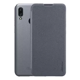   Nillkin Huawei Y7 2019 NILLKIN SPARKLE műanyag telefonvédő FLIP, oldalra nyíló, FEKETE