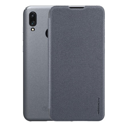 Nillkin Huawei Y7 2019 NILLKIN SPARKLE műanyag telefonvédő FLIP, oldalra nyíló, FEKETE