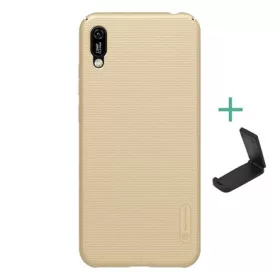   Nillkin Huawei Y6 2019 NILLKIN SUPER FROSTED műanyag telefonvédő gumírozott, érdes felület + asztali tartó, ARANY