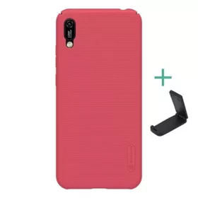   Nillkin Huawei Y6 2019 NILLKIN SUPER FROSTED műanyag telefonvédő gumírozott, érdes felület + asztali tartó, PIROS