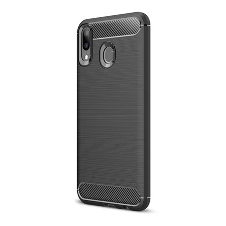 Gigapack Samsung M20 Gigapack szilikon telefonvédő ütésállóság, karbon minta, FEKETE