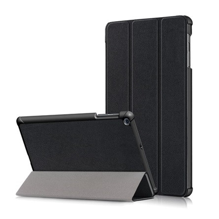 Gigapack Samsung Tab A 10.1 LTE (2019) Gigapack Tok álló, bőr hatású FLIP, asztali tartó, FEKETE