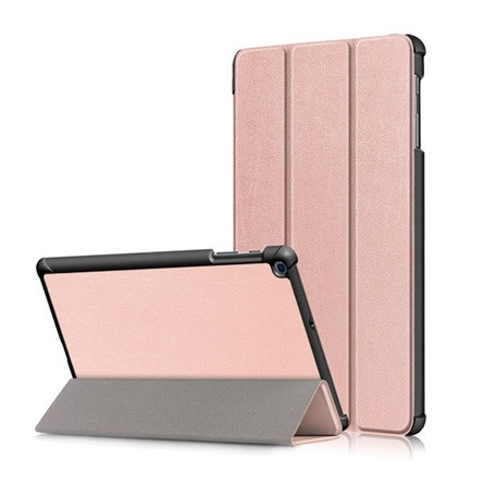 Gigapack Samsung Tab A 10.1 LTE (2019) Gigapack Tok álló, bőr hatású FLIP, asztali tartó, ROZÉARANY