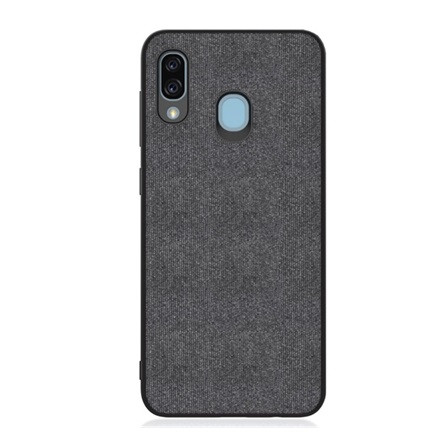 Gigapack Samsung A20 Gigapack Szilikon telefonvédő textil hátlap FEKETE