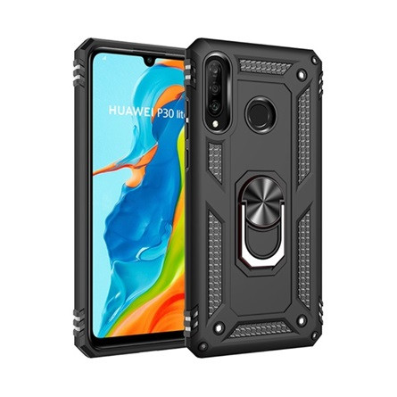 Gigapack Huawei P30 Lite Gigapack Defender szilikon telefonvédő ütésállóság, mágneses, FEKETE
