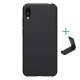 Nillkin Honor 8A NILLKIN SUPER FROSTED műanyag telefonvédő gumírozott, érdes felület + asztali tartó, FEKETE