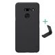 Nillkin LG G8 ThinQ NILLKIN SUPER FROSTED műanyag telefonvédő gumírozott, érdes felület + asztali tartó, FEKETE