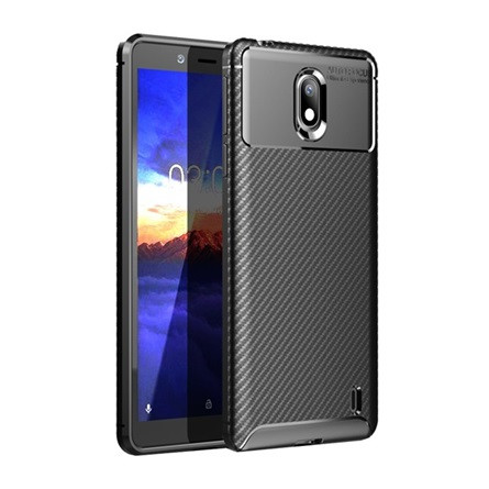 Gigapack Nokia 1 Plus Gigapack szilikon telefonvédő ütésállóság, karbon minta, FEKETE