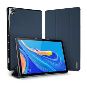   Dux Ducis Huawei MediaPad M6 10.8 WIFI DUX DUCIS DOMO tok álló, bőr hatású aktív FLIP, textil minta, SÖTÉTKÉK