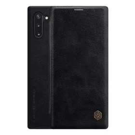   Nillkin Samsung Note 10 NILLKIN QIN tok álló, bőr hatású FLIP, kártyazseb, FEKETE