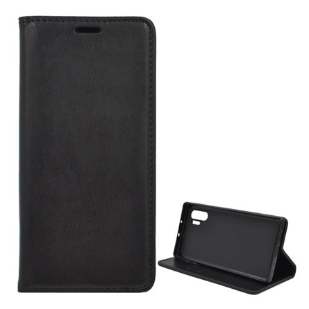 Gigapack Samsung Note 10 Plus 5G Gigapack Tok álló, bőr hatású FLIP, asztali tartó, FEKETE