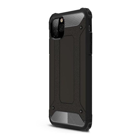Gigapack iPhone 11 Pro Max Gigapack Defender szilikon telefonvédő ütésállóság, fémhatás, FEKETE
