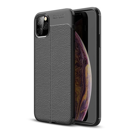 Gigapack iPhone 11 Pro Max Gigapack szilikon telefonvédő ütésállóság, varrás minta, FEKETE