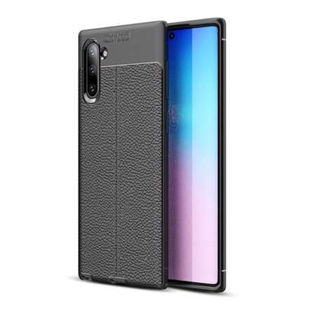 Gigapack Samsung Note 10 Gigapack szilikon telefonvédő ütésállóság, varrás minta, FEKETE