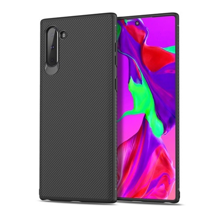 Gigapack Samsung Note 10 Gigapack szilikon telefonvédő ütésállóság, csíkos, FEKETE