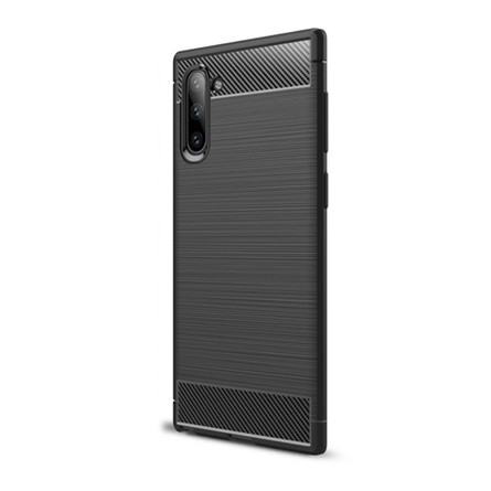 Gigapack Samsung Note 10 Gigapack szilikon telefonvédő ütésállóság, karbon minta, FEKETE