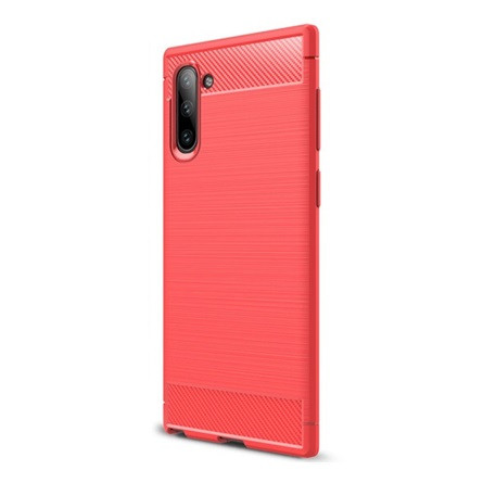 Gigapack Samsung Note 10 Gigapack szilikon telefonvédő ütésállóság, karbon minta, PIROS