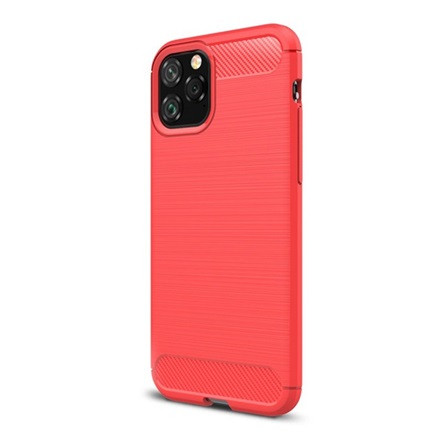 Gigapack iPhone 11 Pro Gigapack szilikon telefonvédő ütésállóság, karbon minta, PIROS