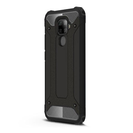 Gigapack Huawei Mate 30 Lite Gigapack Defender szilikon telefonvédő ütésállóság, fémhatás, FEKETE