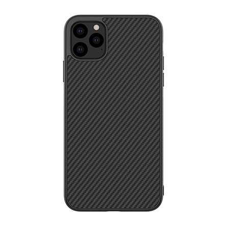 Nillkin iPhone 11 Pro Max NILLKIN SYNTHETIC FIBER műanyag telefonvédő környezetbarát, karbon minta, FEKETE