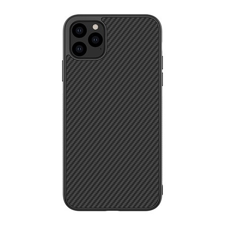 Nillkin iPhone 11 Pro NILLKIN SYNTHETIC FIBER műanyag telefonvédő környezetbarát, karbon minta, FEKETE