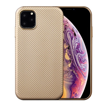 Gigapack iPhone 11 Pro Gigapack Szilikon telefonvédő karbon minta ARANY