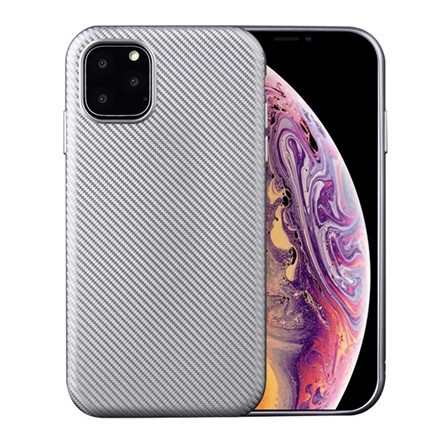 Gigapack iPhone 11 Pro Gigapack Szilikon telefonvédő karbon minta EZÜST