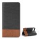 Gigapack iPhone 11 Pro Gigapack tok álló, bőr hatású FLIP, textil hatás, FEKETE/BARNA
