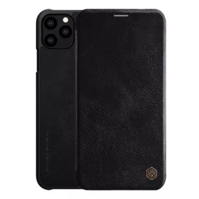   Nillkin iPhone 11 Pro NILLKIN QIN tok álló, bőr hatású FLIP, kártyazseb, FEKETE